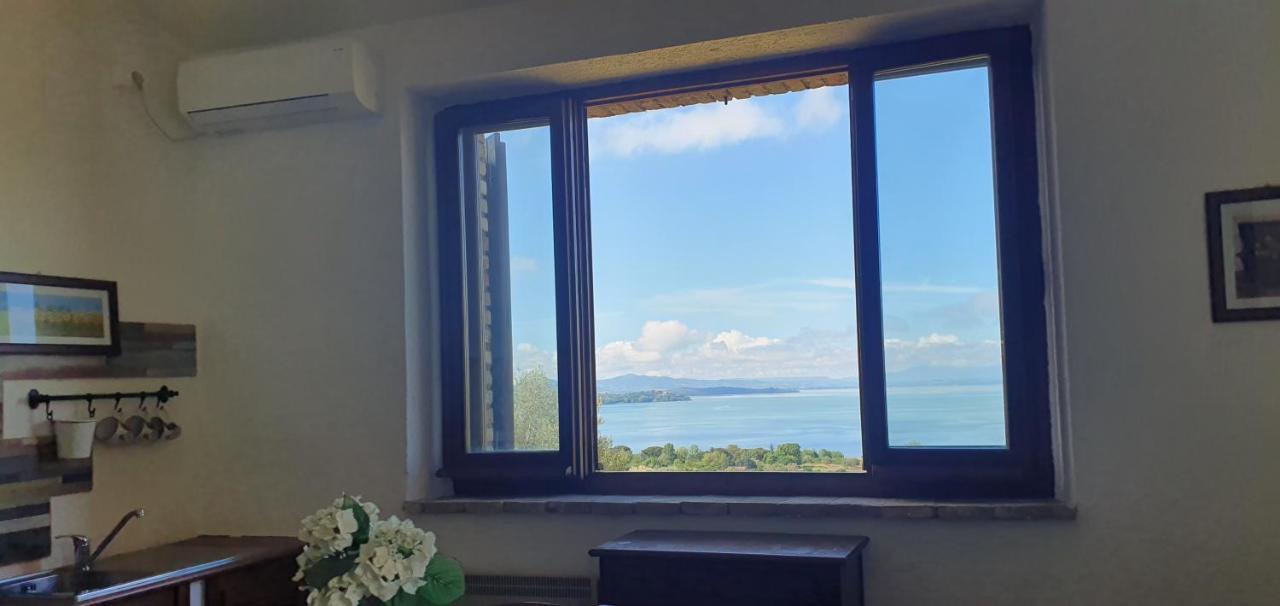 Poloturisticoumbria Rustico Con Piscina Vista Lago Apart otel Passignano sul Trasimeno Dış mekan fotoğraf