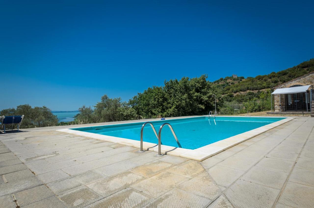 Poloturisticoumbria Rustico Con Piscina Vista Lago Apart otel Passignano sul Trasimeno Dış mekan fotoğraf