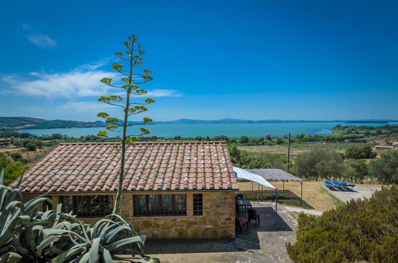 Poloturisticoumbria Rustico Con Piscina Vista Lago Apart otel Passignano sul Trasimeno Dış mekan fotoğraf